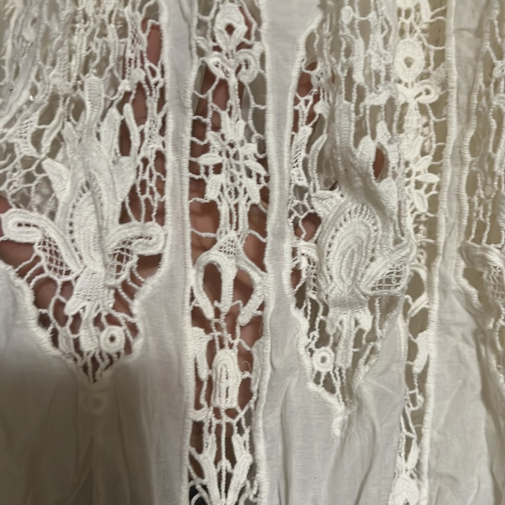 Miguelina Eyelet Knit Off Shoulder Mini Dress - Picture 5 of 7